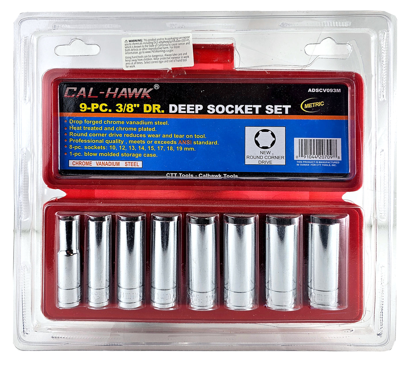 9PC 3/8 CR-V M/M DP SKT (C-H)