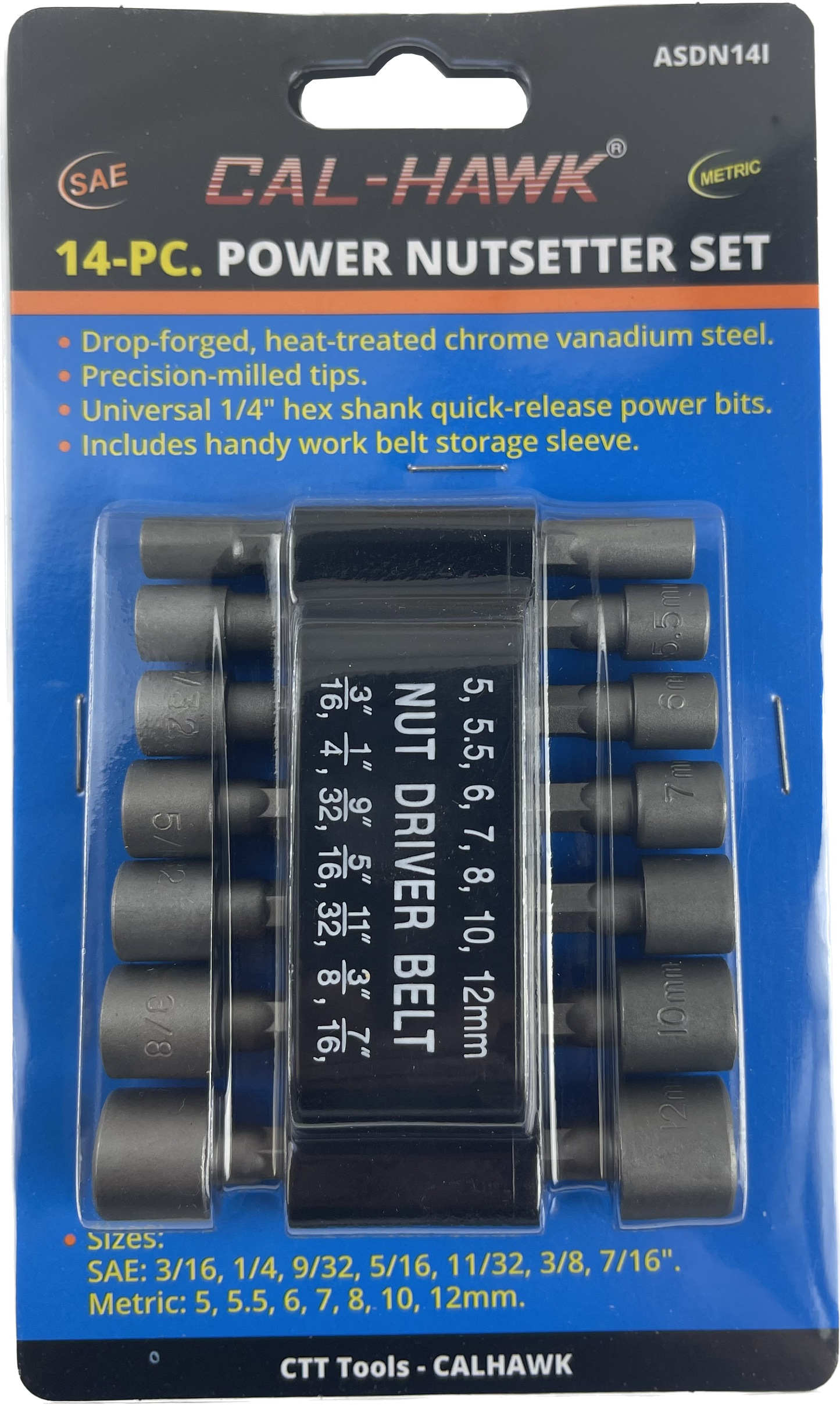14PCS POWER NUT BIT IN HOLDER