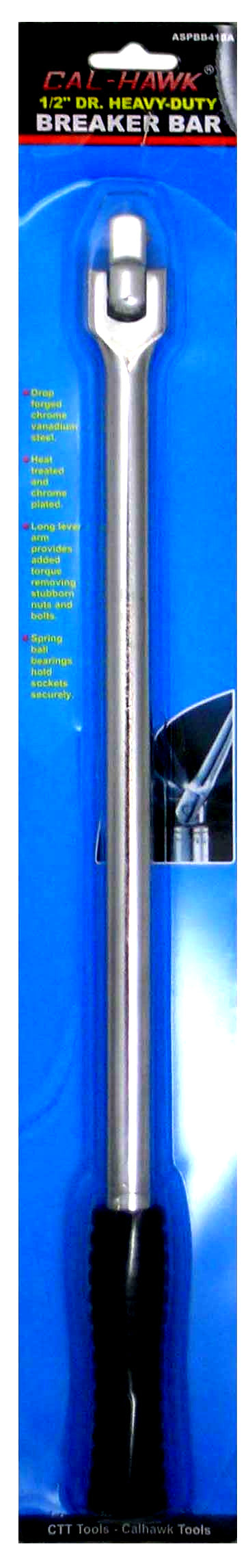1/2" BREAKER BAR CARD W/RUB HN
