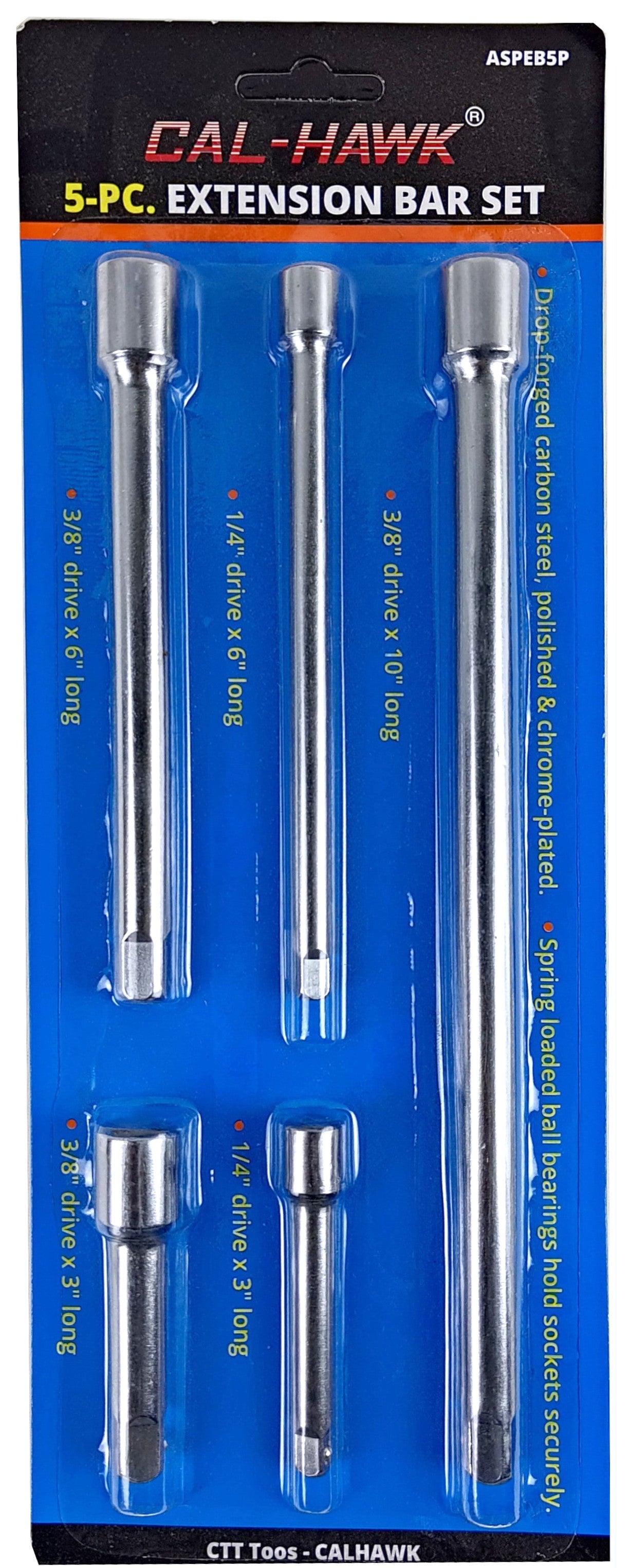 EXTENSION BAR 5PC 3/8 & 1/4
