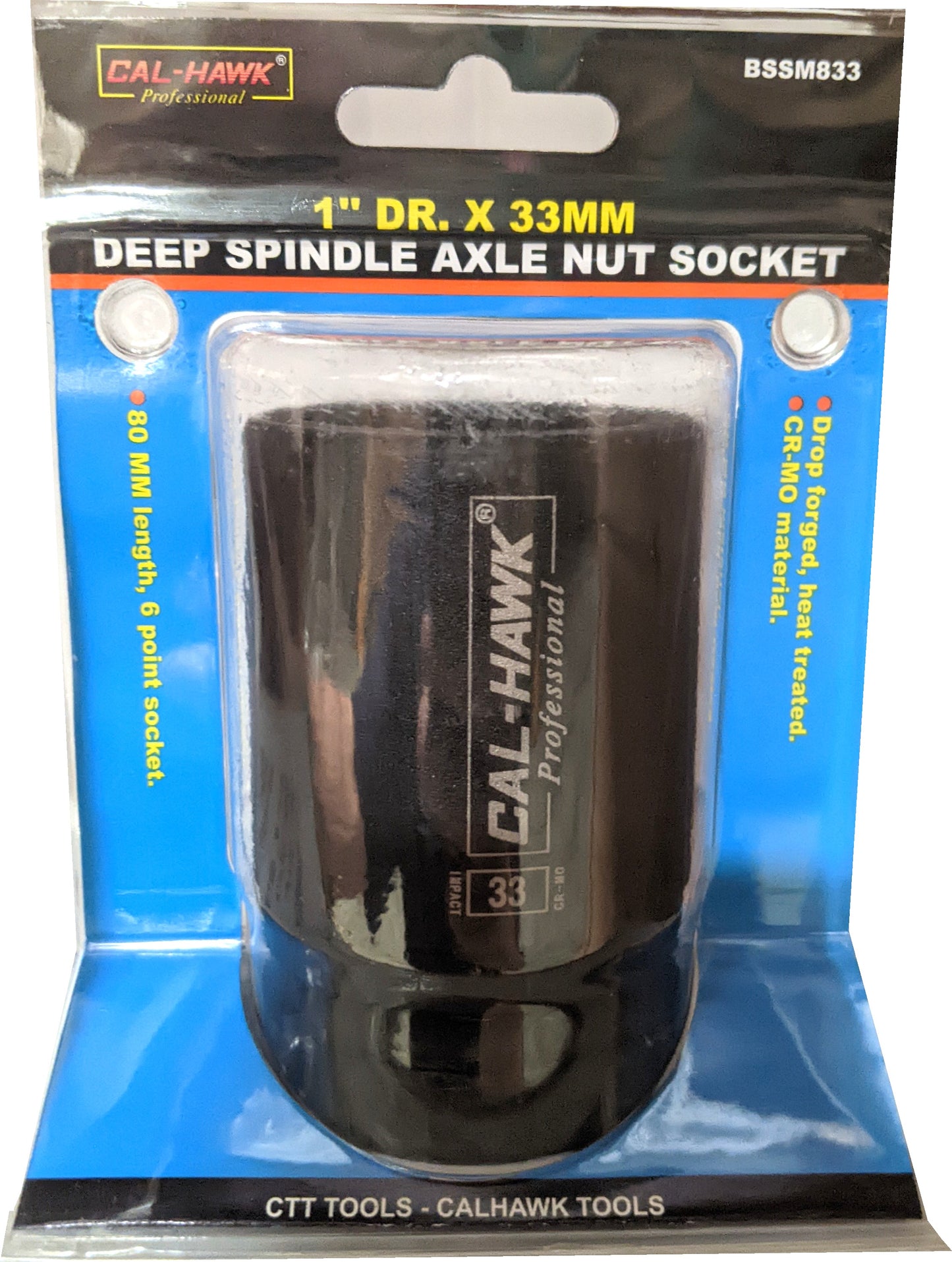 1" 33MM SPINDLE AXLE NUT SKT 6 POINT SKT