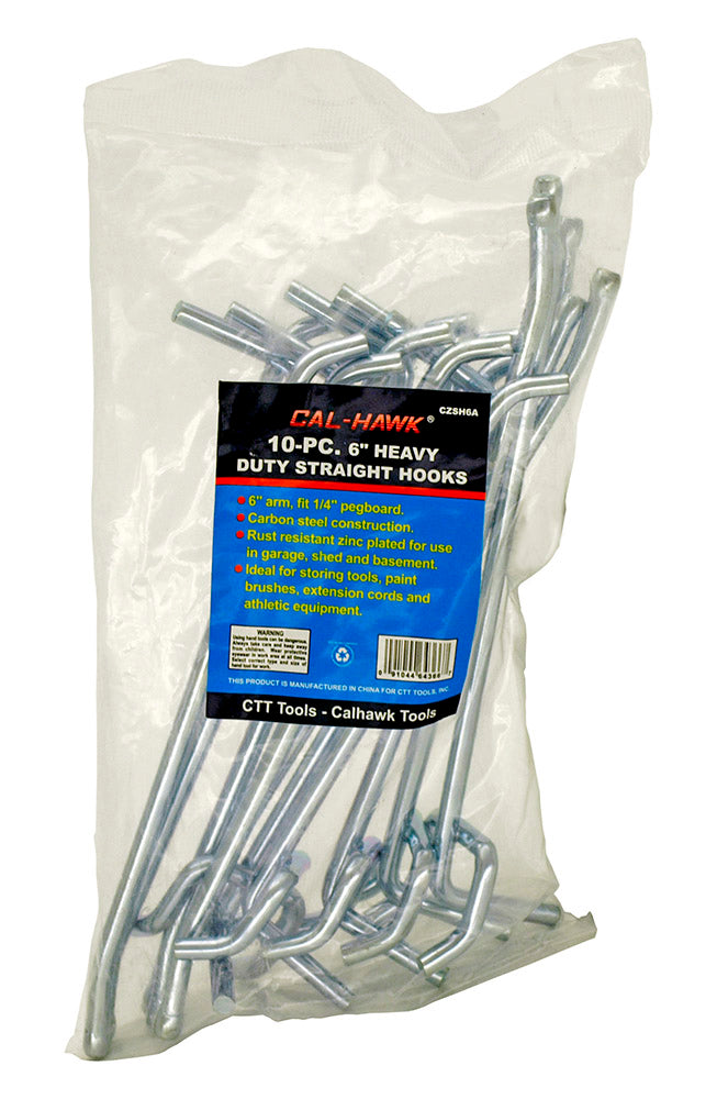 10PC 6" HEAVY DUTY STORAGE HOOK
