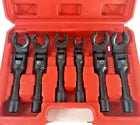 6PC FLEXIBLE HEAD DIESEL INJECTOR LINE 3/8" DR SKT METRIC WRENCH SET 12- 19 mm