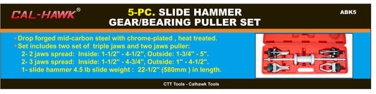 5PC SLIDE HAMMER  GEAR/BEARING PULLER