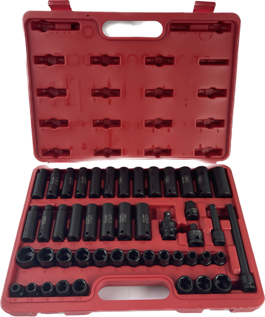 47PC 3/8" CR-MO IMPACT SOCKET SET