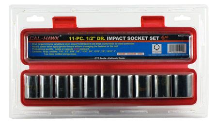 10PC 1/2" CR-V SAE STANDARD IMPACT SET