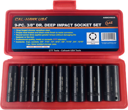 8PC 3/8 CR-V SAE DEPP IMPACT SOCKET