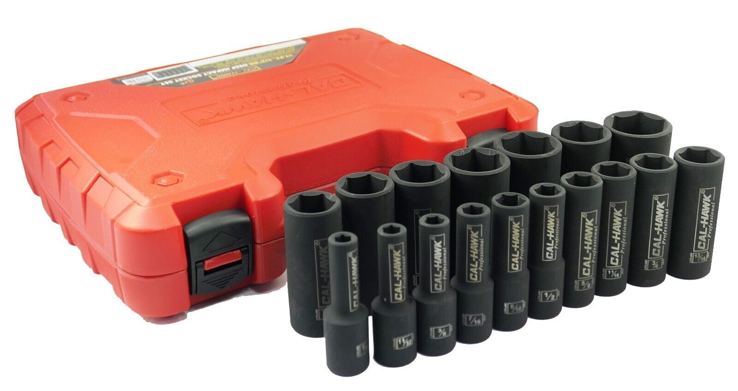 17PC 1/2" DR SAE IMPACT SOCKET SET