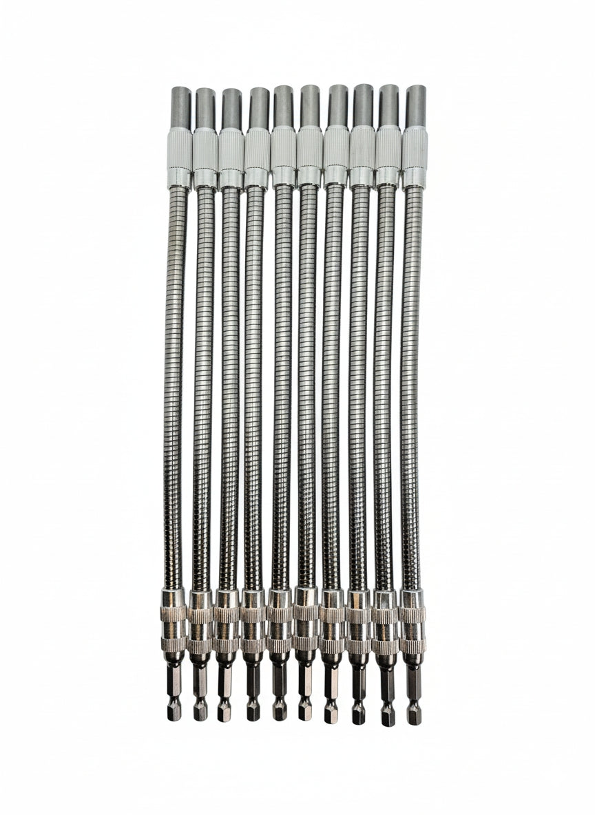 1/4"X12" Hex Flex Ext bit (10PC)