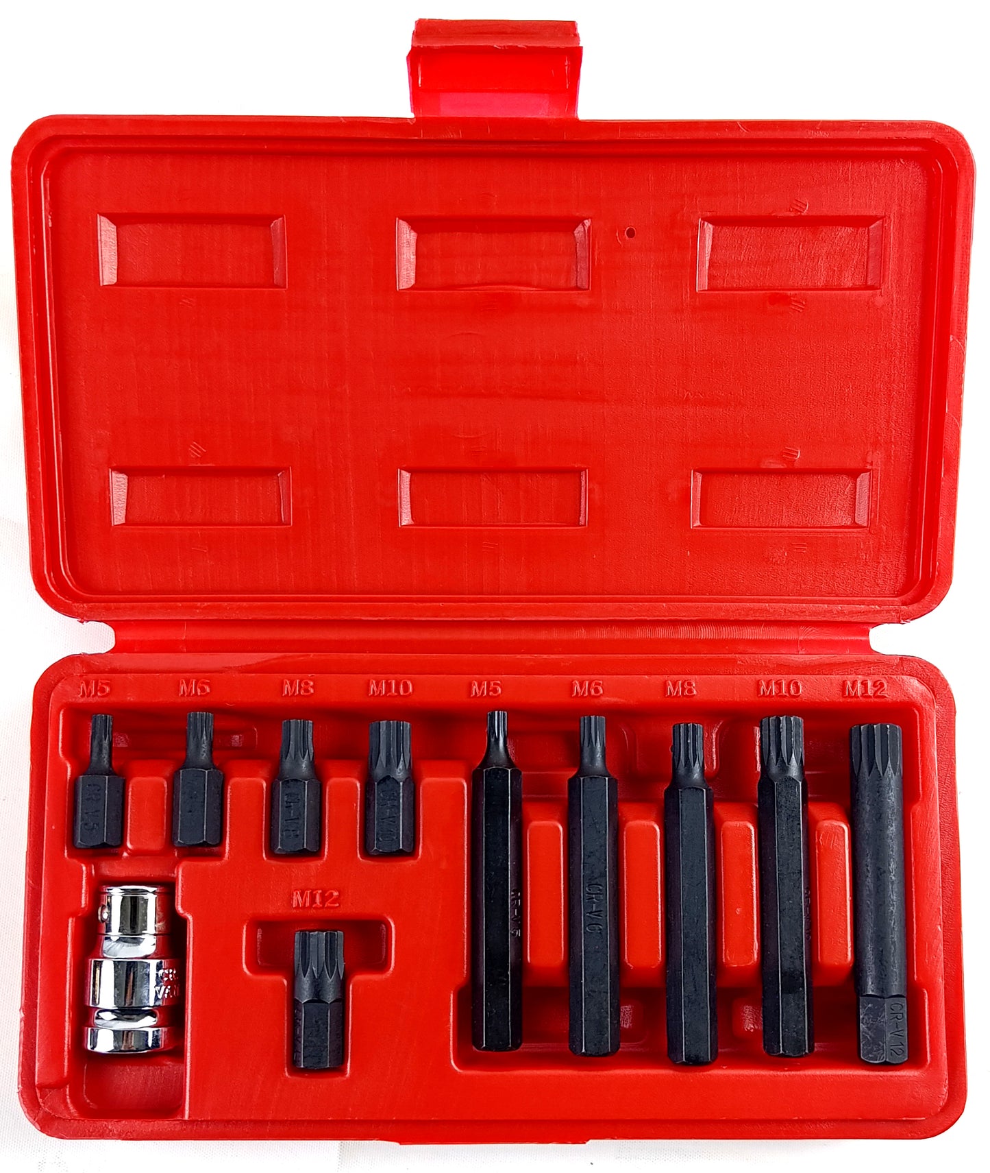 11PC 12 POINT SPLINE BIT SET