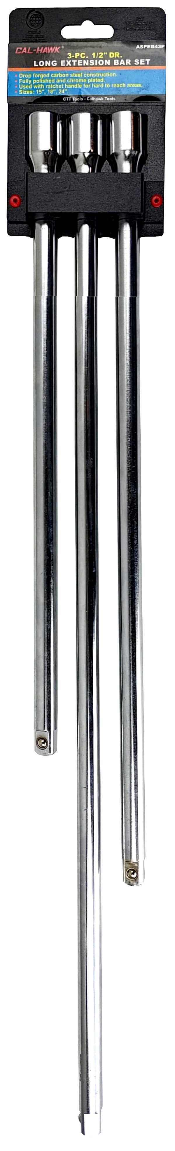 3PC 1/2 LONG EXTN BAR 15,18,24