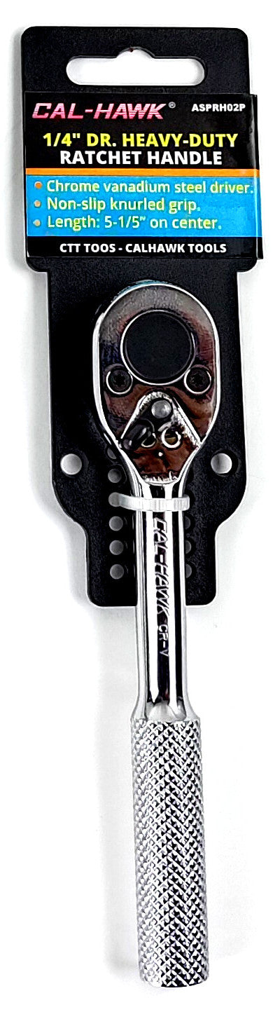 1/4 DR H-D RAT. HANDLE W/KNURL HANDLE