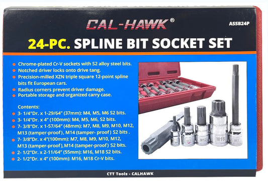 24PC SPLINE BIT SET