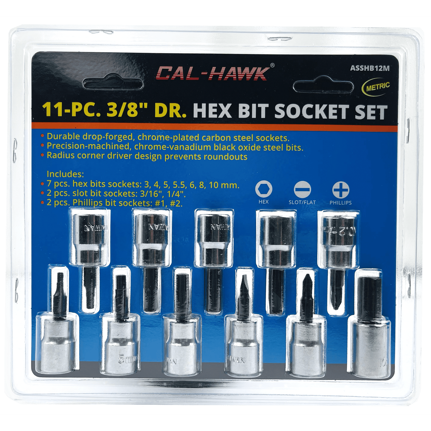 12PC HEX BIT SOCKET SAE