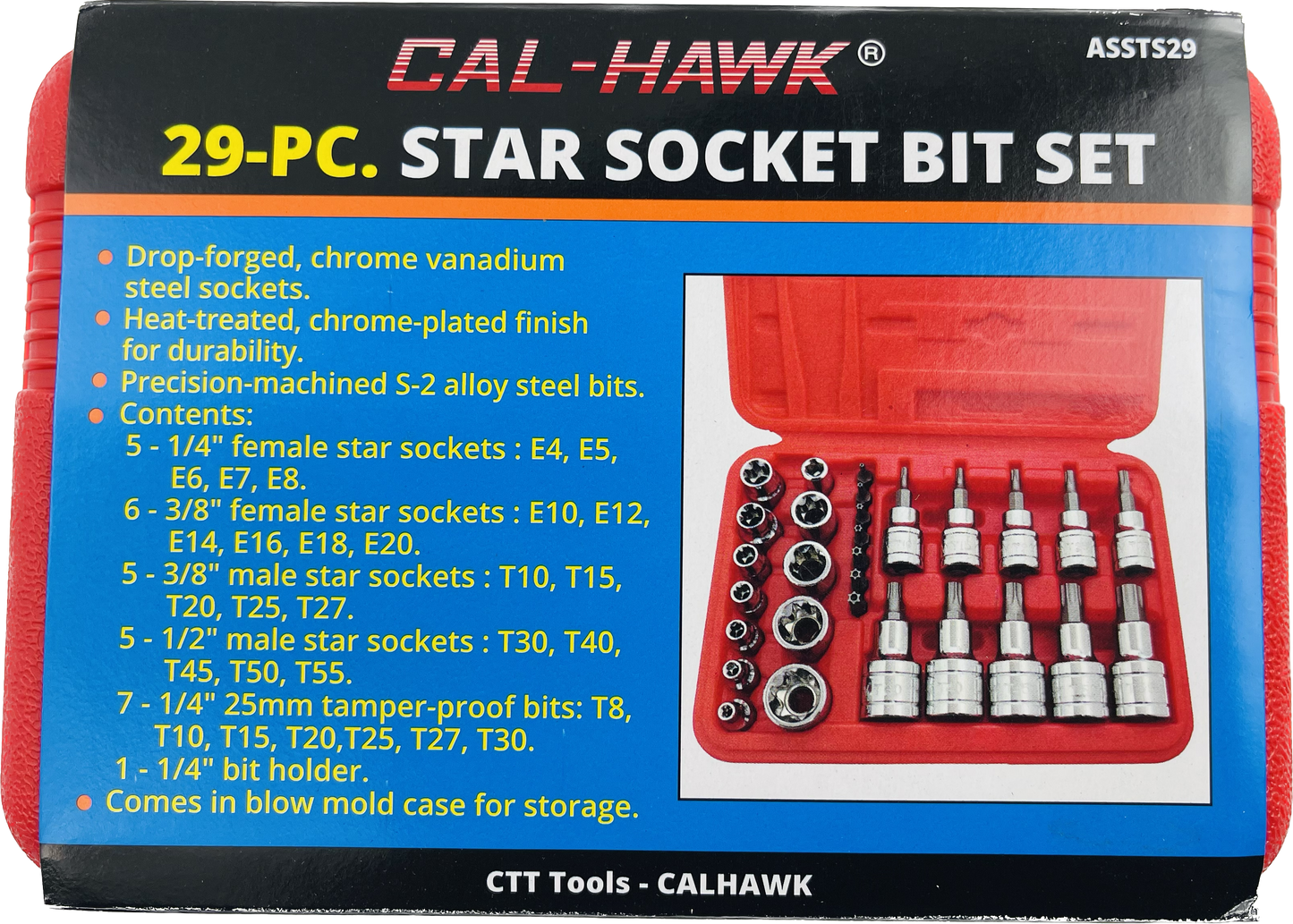 29 STAR BIT & E-SOCKET BIT SET