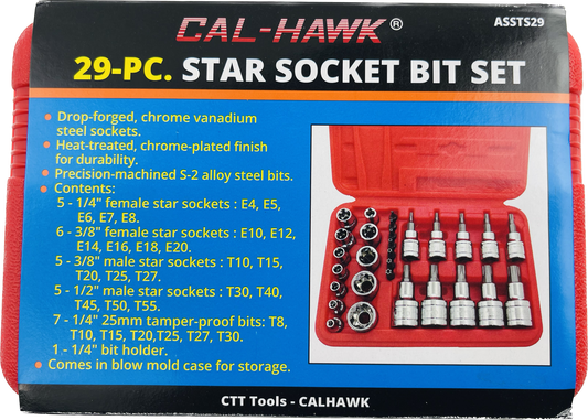 29 STAR BIT & E-SOCKET BIT SET