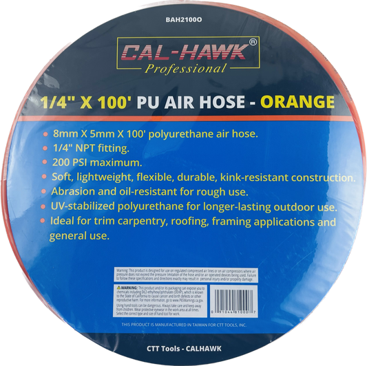 100'  PU AIR HOSE (ORANGE)