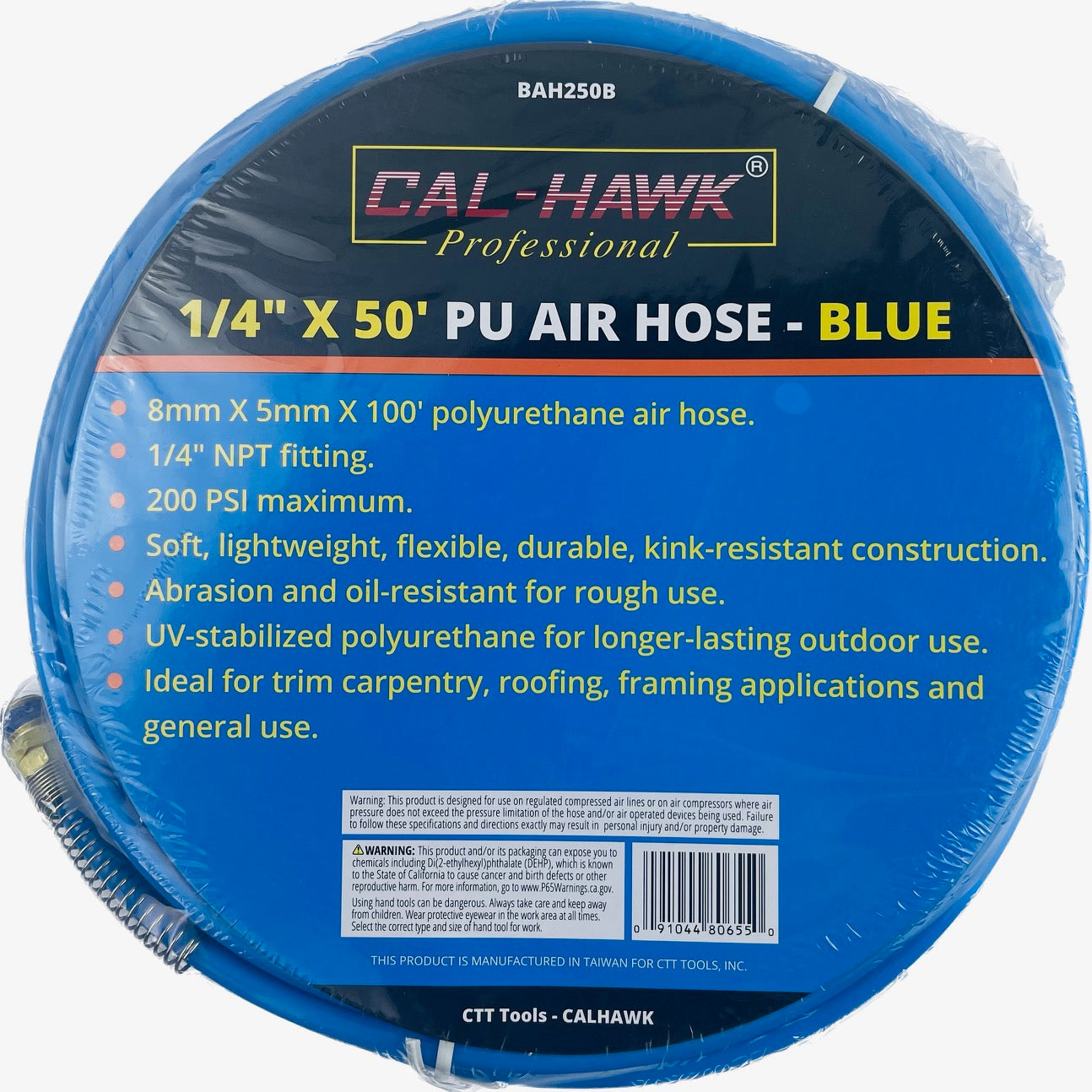 50' 1/4 " PU AIR HOSE (BLUE)