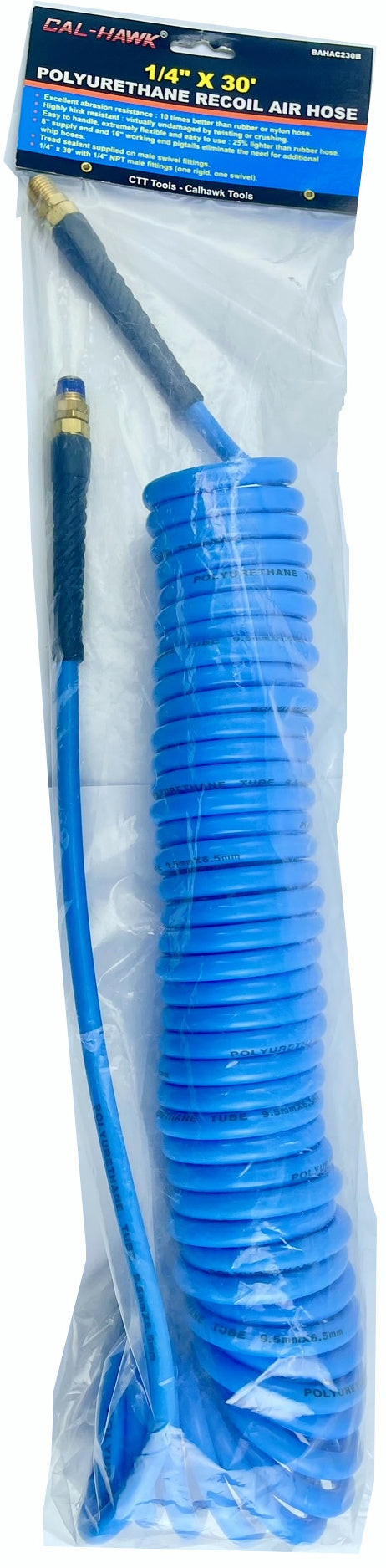 1/4X30 PU BLUE RECOIL HOSE