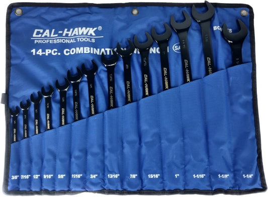 14PC COMB WR BLACK NICKLE SAE