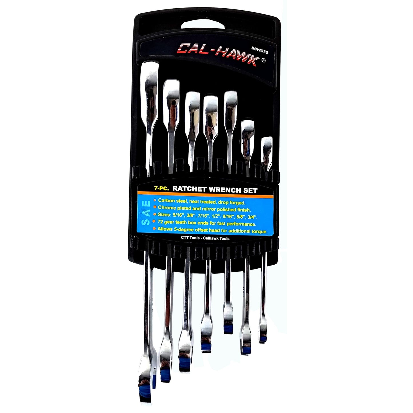 7PC RATCHET WRENCH SET SAE