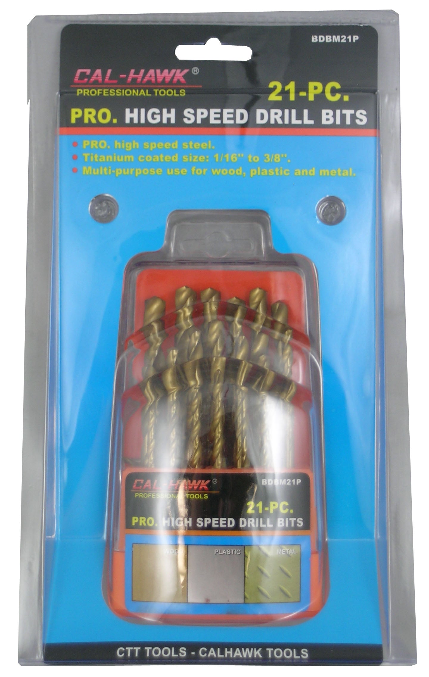 21PC PRO HSS DRILL BITS