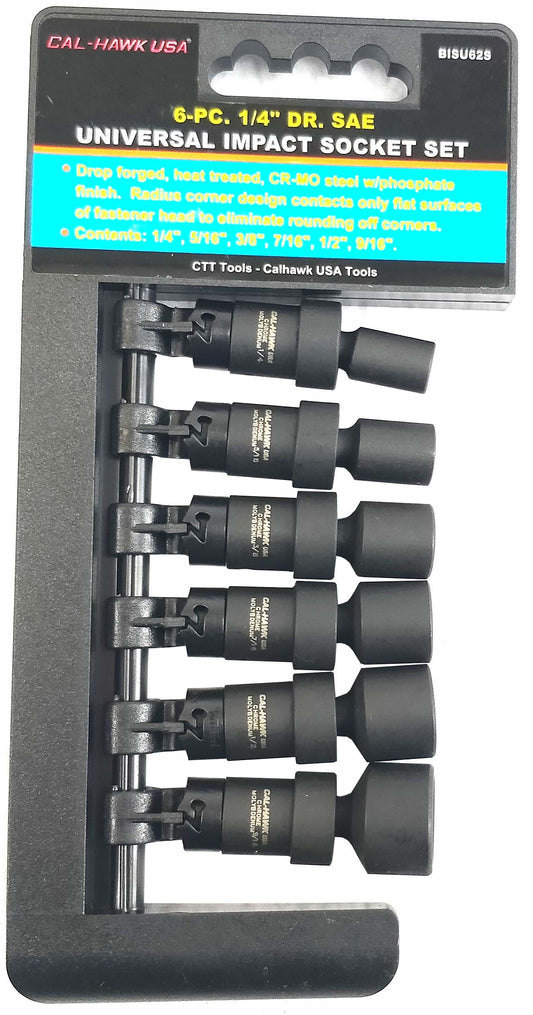 6 PC 1/4" DR UNIVERSAL SOCKET SET