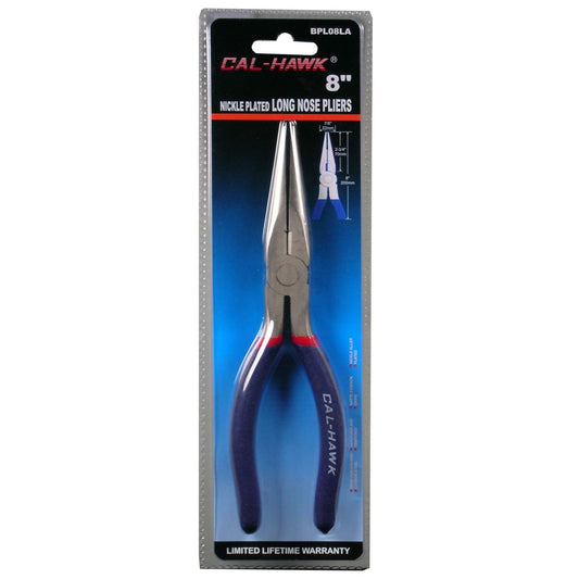 8" NICKLE PLATED LONG NOSE PLIERS