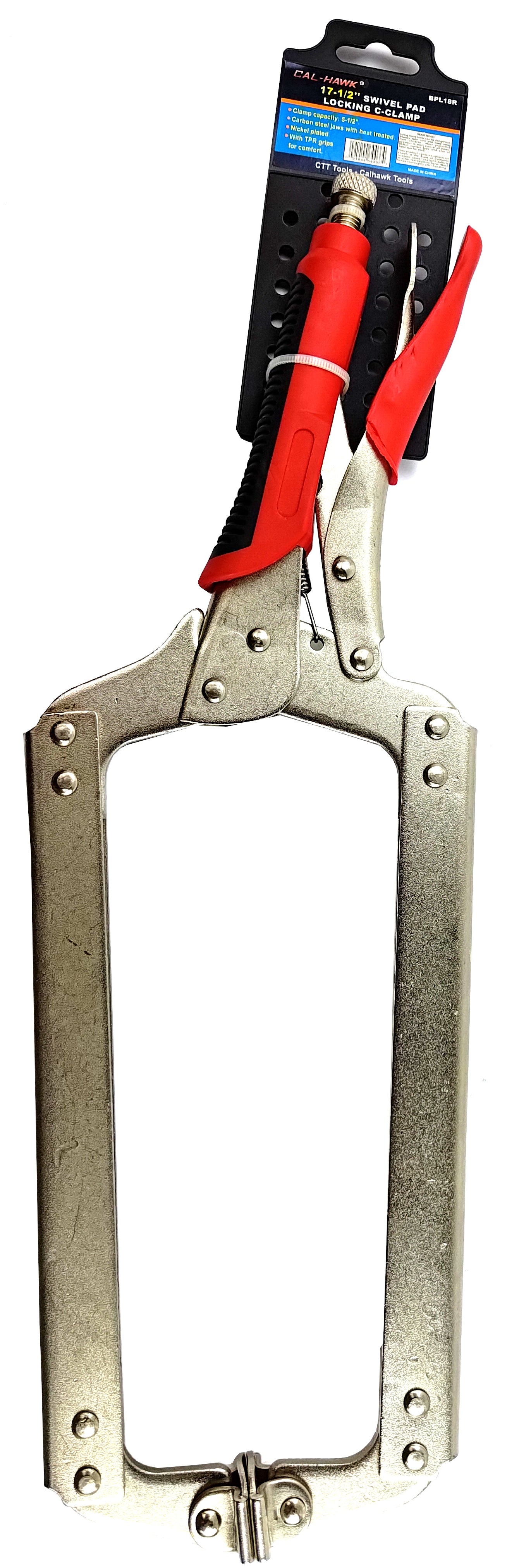 18R LOCKING C CLAMP WITH FEX PAD WITH TRP HANDLE