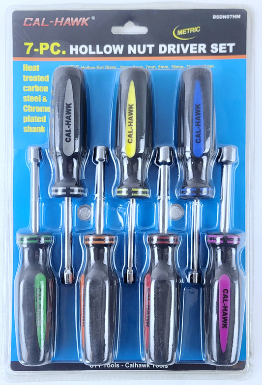 7PC HOLLOW NUT DRIVER METRIC