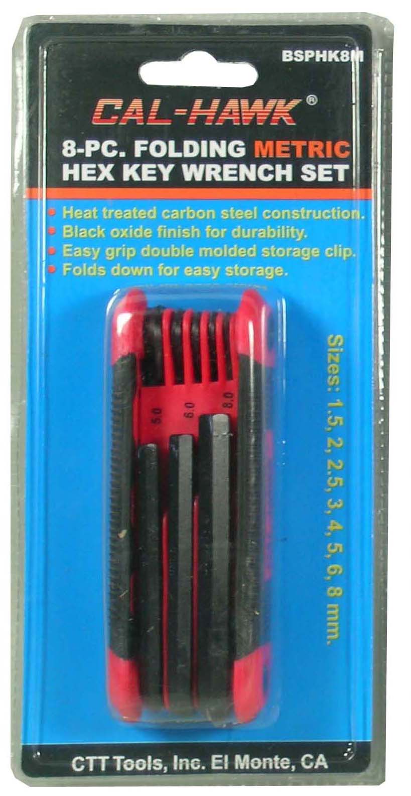 8PC FOLDING HEX KEY M/M