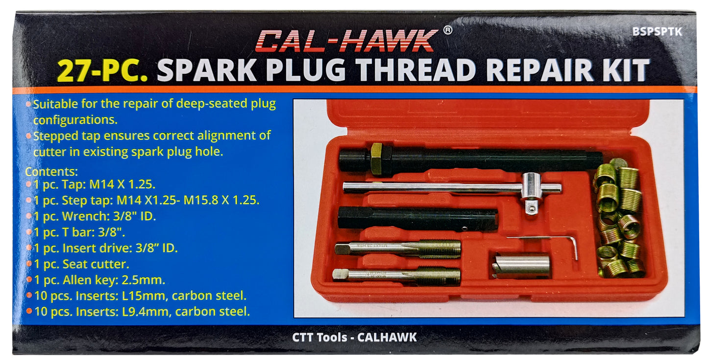 27PC SPARK PLUG THREAD REPAIR KIT