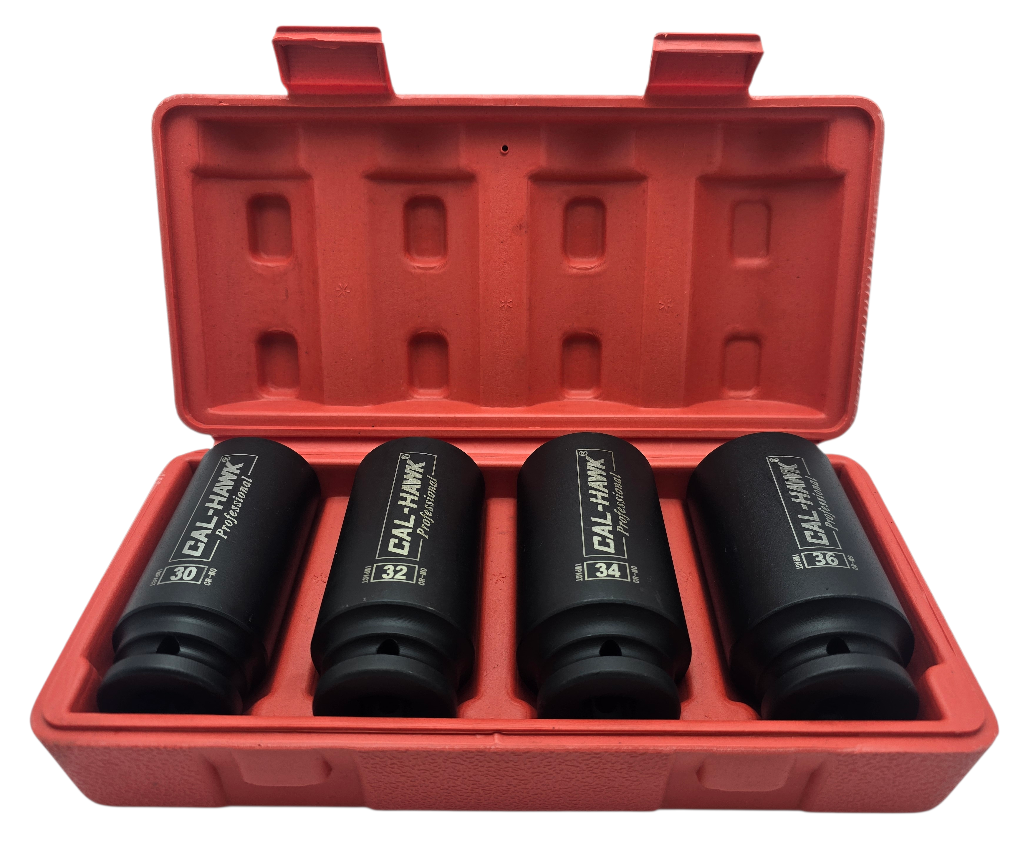 4PC AXLE NUT SOCKET SET 12 PTS