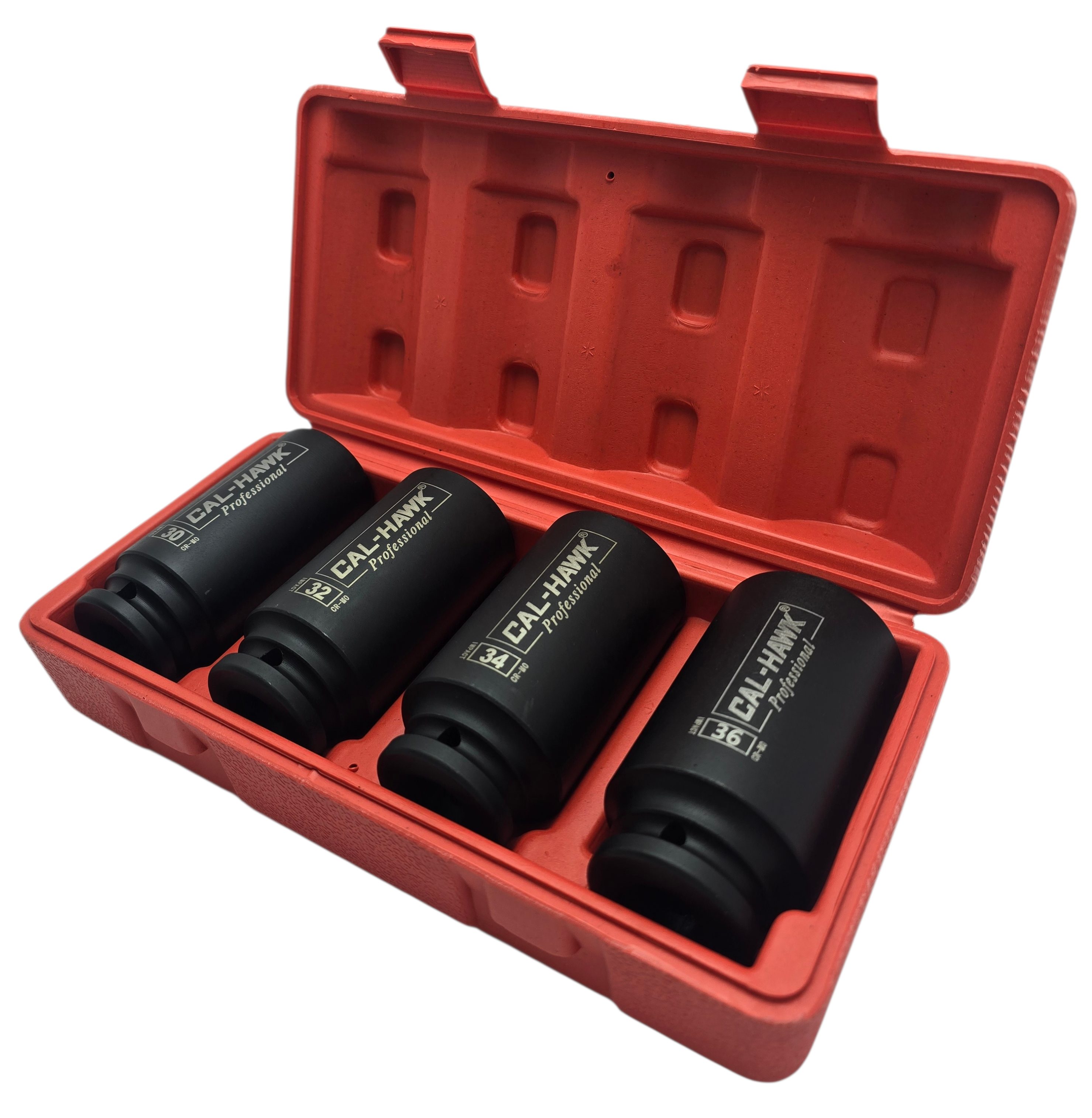 4PC AXLE NUT SOCKET SET 12 PTS