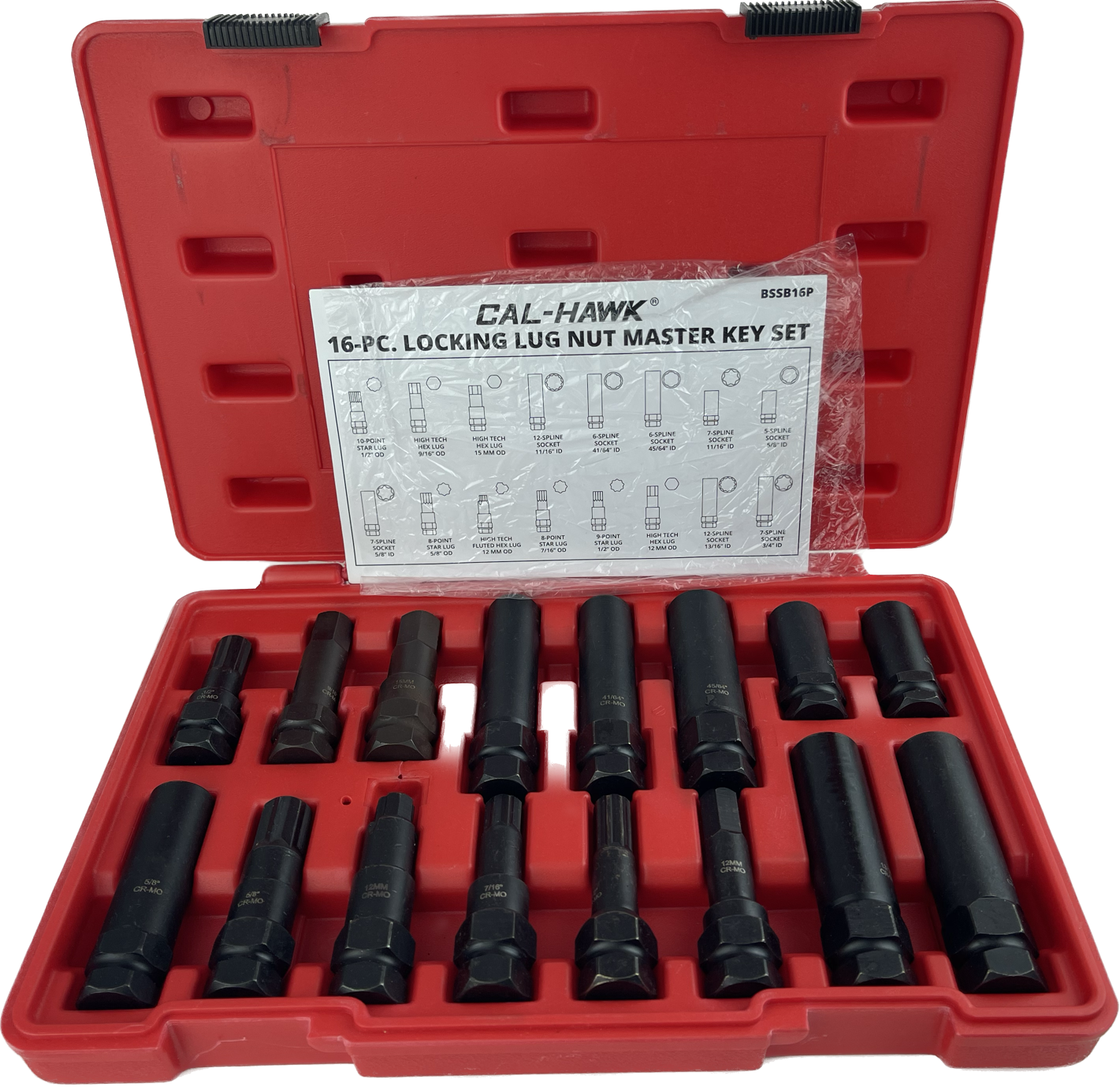 16PC LOCKING WHEEL NUT MASTER KEY SET