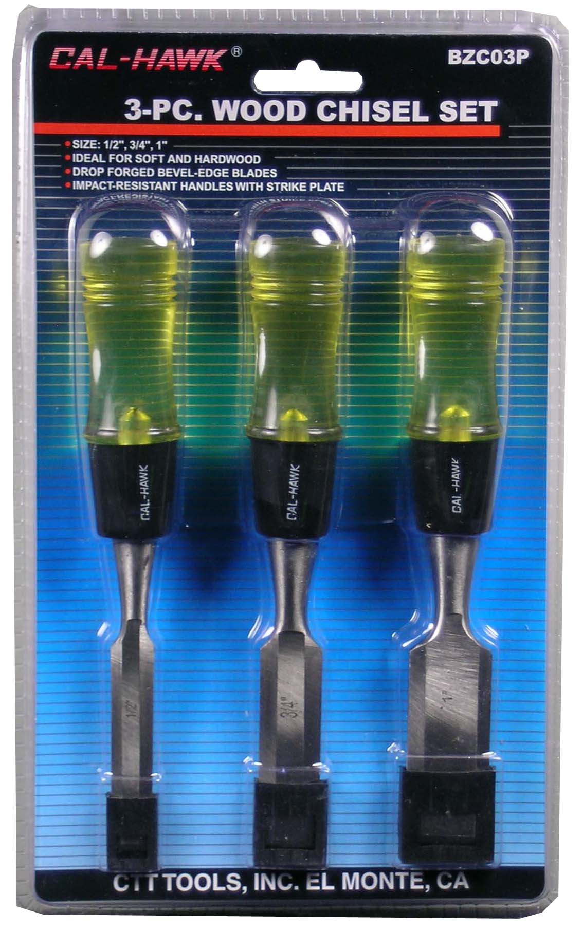 3PC WOOD CHISEL SET