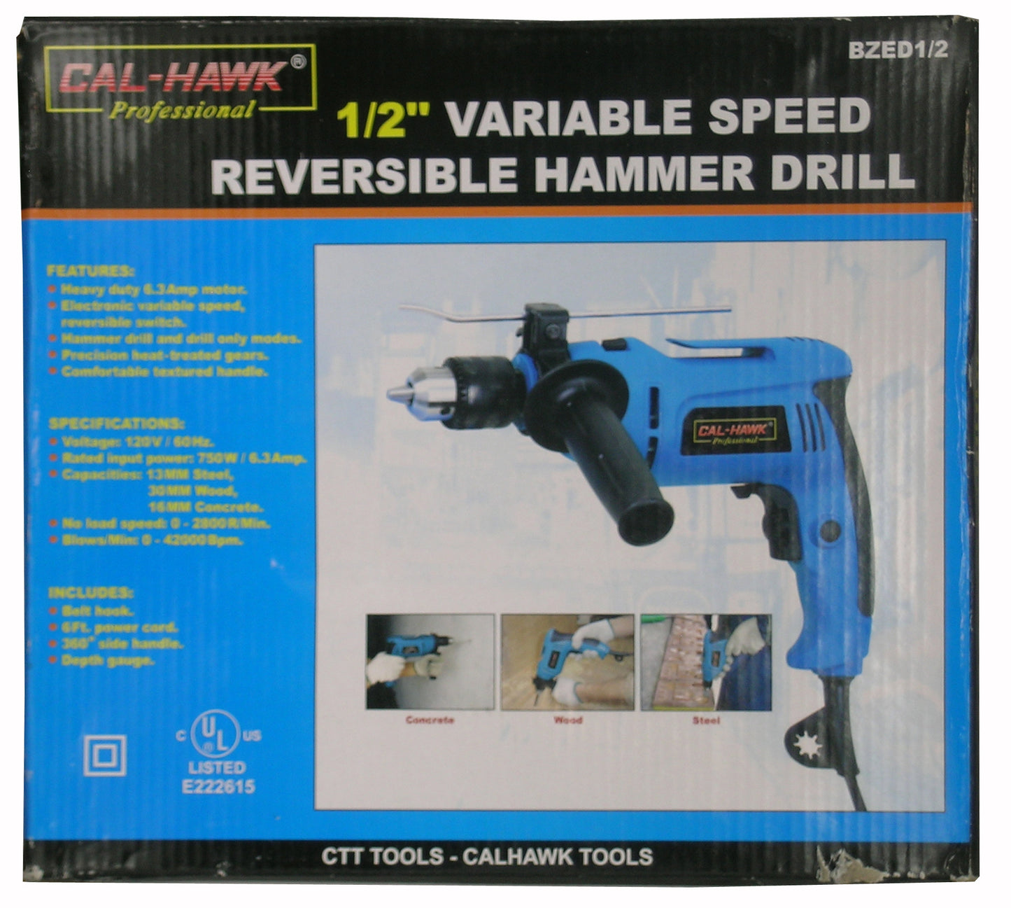 1/2" IMPACT DRILL UL LISTED