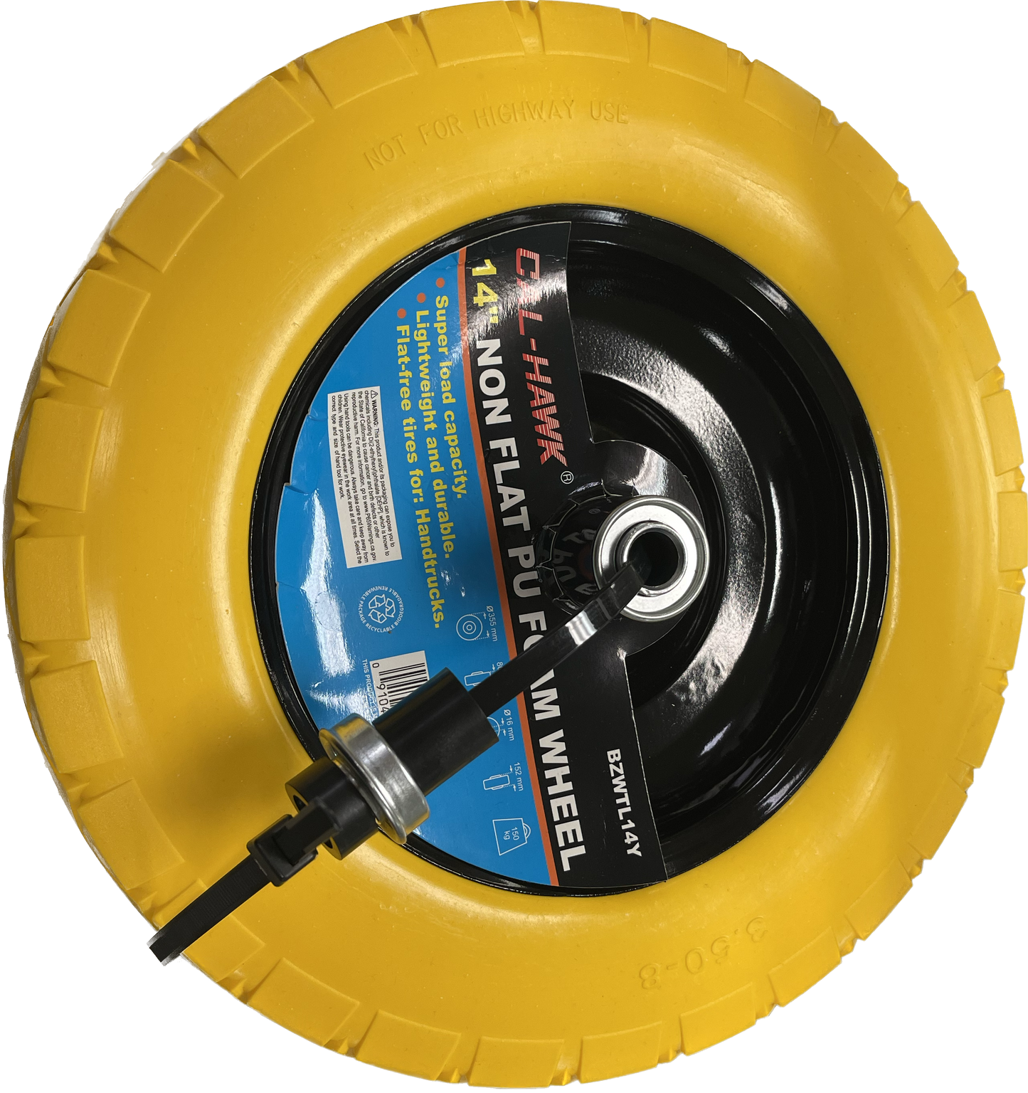 14" NON FLAT PU FOAM WHEEL YELLOW