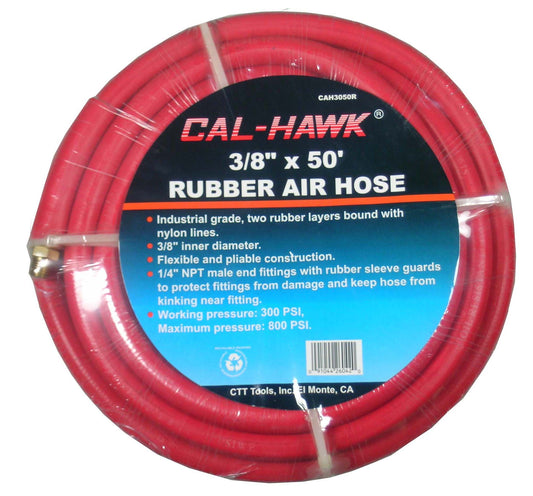 3/8X50' RED RUBBER AIR HOSE