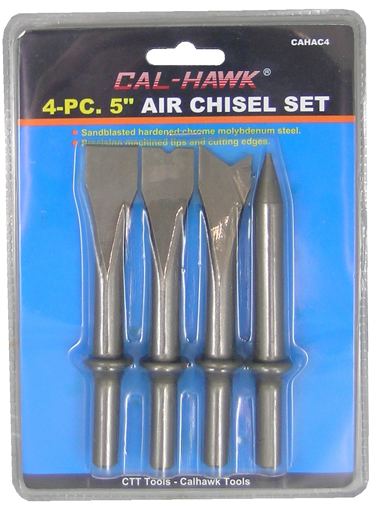 4PC 5" CR-MO AIR CHISEL