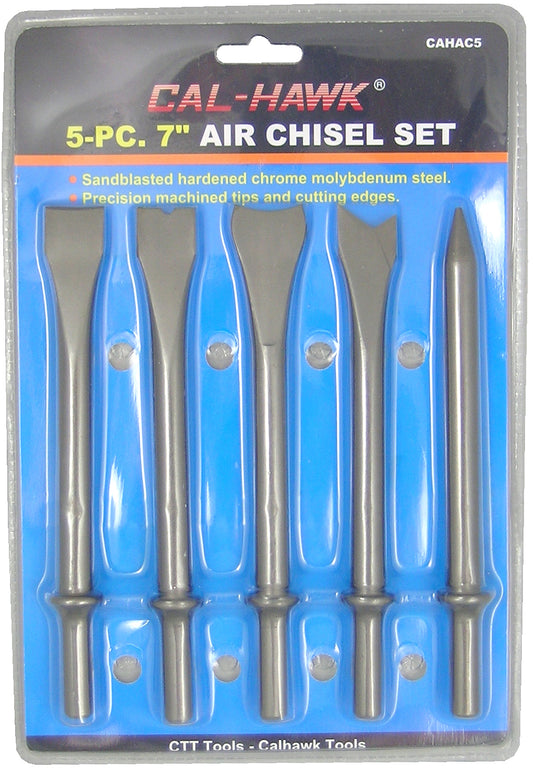 5PC 7" CR-MO AIR CHISEL