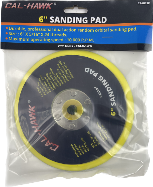 6" SANDING PAD HOOK LOOP