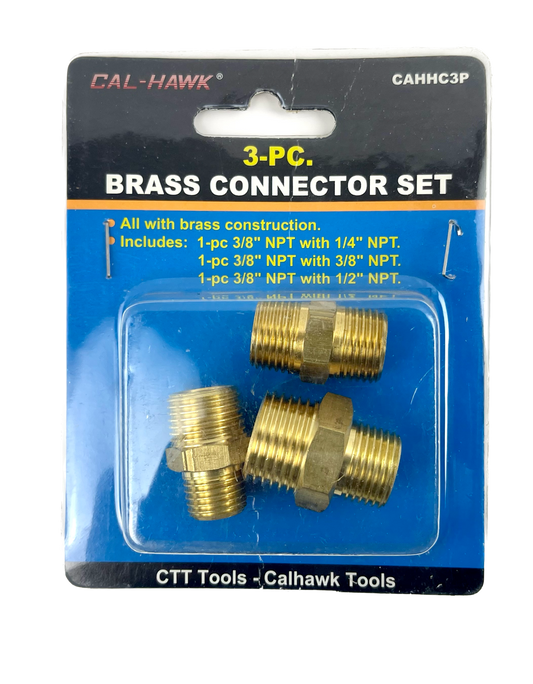 3PC BRASS CONNECTOR SET