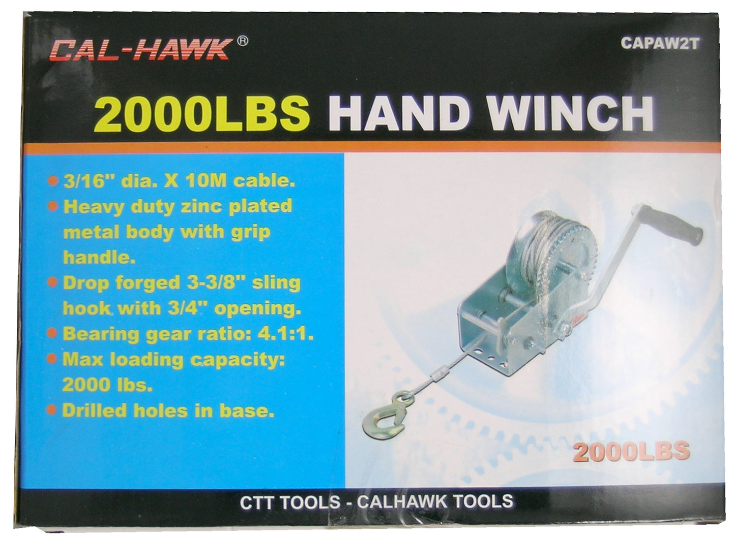 2K LB CABLE HAND WINCH