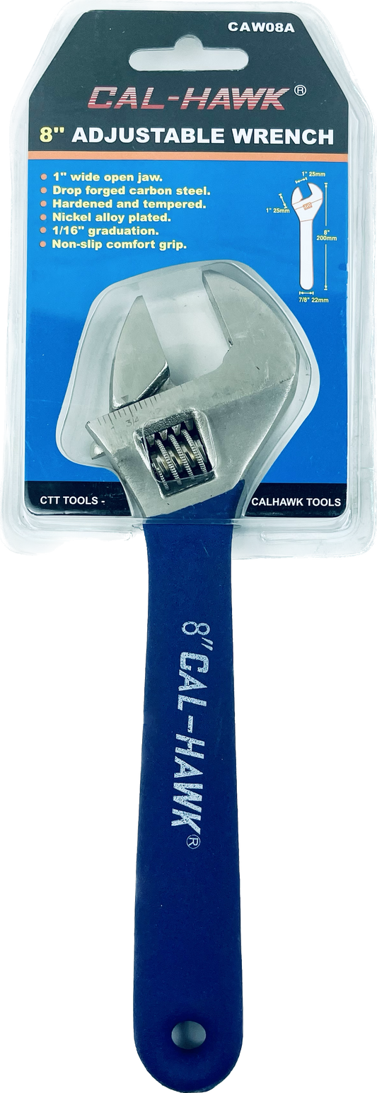 8" ADJUSTABLE WRENCH W/GRIP