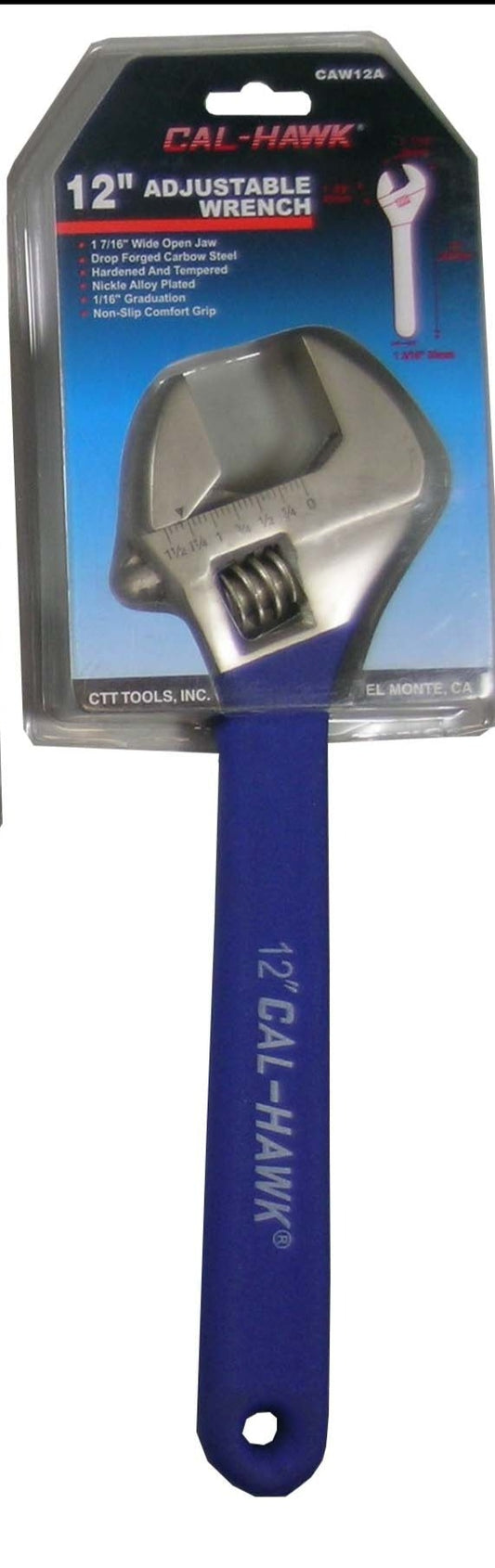 12" ADJUSTABLE WRENCH WITH MATT GRIP