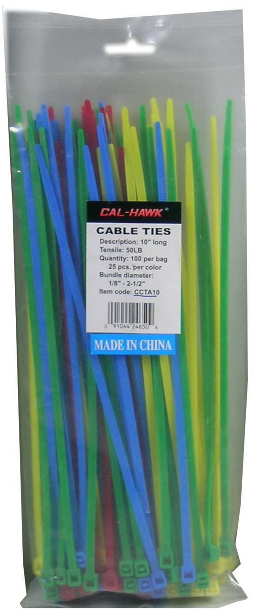 10"X4.8MM 4 COLOR CABLE TIE