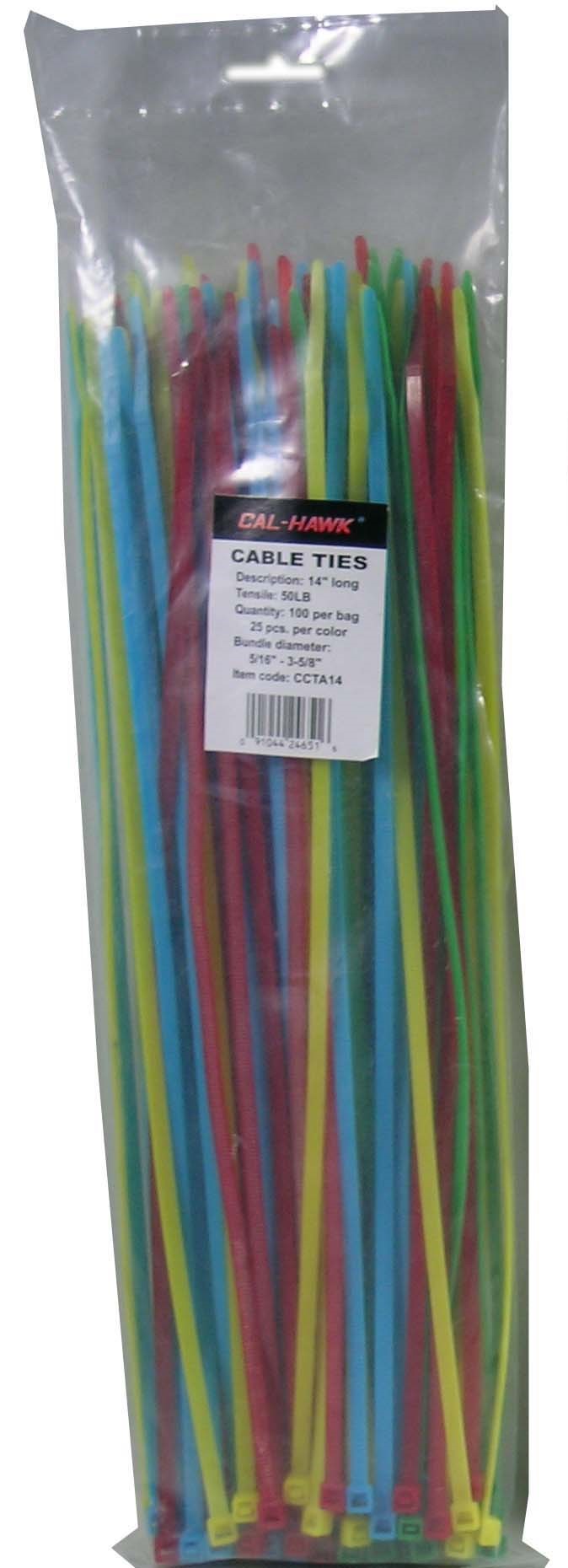 14"X4.8MM 4 COLOR CABLE TIE