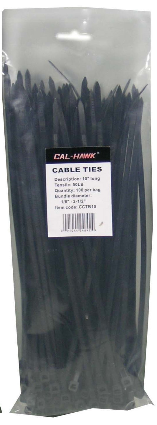 10"X4.8MM BLACK CABLE TIE