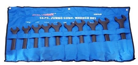 10PCS BLACK JUMBO COMB. WR. SAE